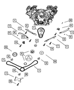6100932 - Engine 4.7L Eight Cylinder: Hex Bolt for Mopar Image