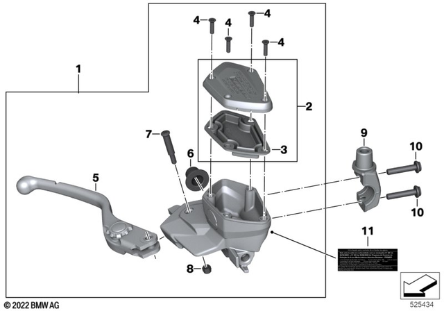 32728561414 - Steering: Handbrake Lever -  for BMW-Motorrad Image