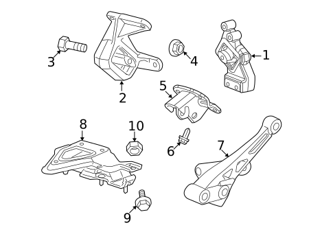 Engine & Trans Mounting for 2011 Ram Dakota #0