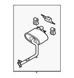 28710G9500 - : 2024 Genesis G70 - Rear Muffler for Genesis: G70 Image