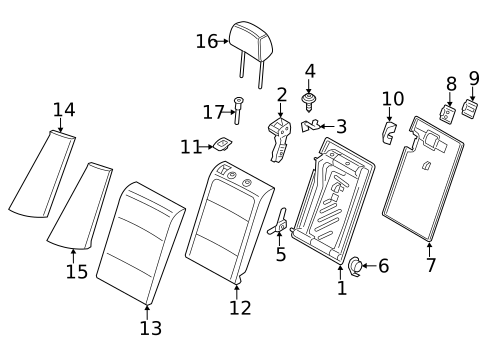 Rear Seat Components for 2016 BMW X3 #2