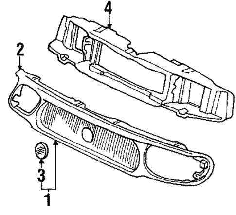 Grille & Components for 2000 Mercury Mountaineer #0