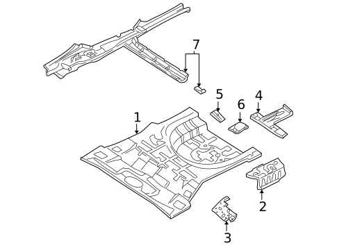 Rear Floor & Rails for 2006 Hyundai Elantra #0