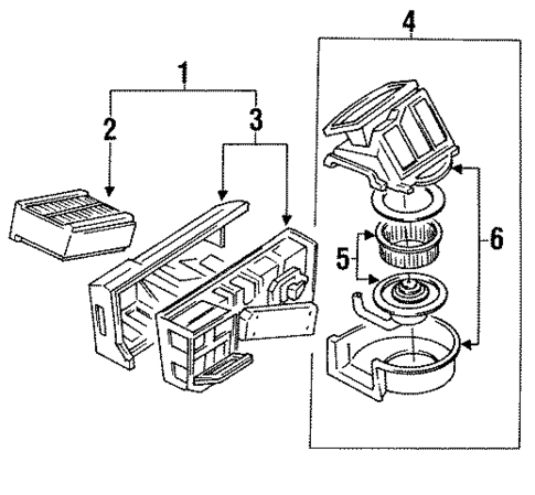 Blower Motor & Fan for 1994 Nissan D21 #0