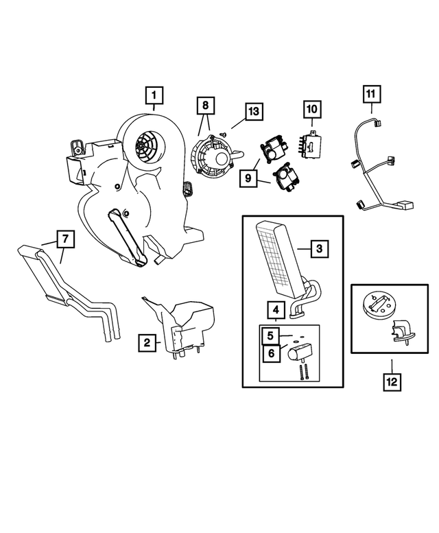 68089110AA - : A/C And Heater Wiring for Mopar Image