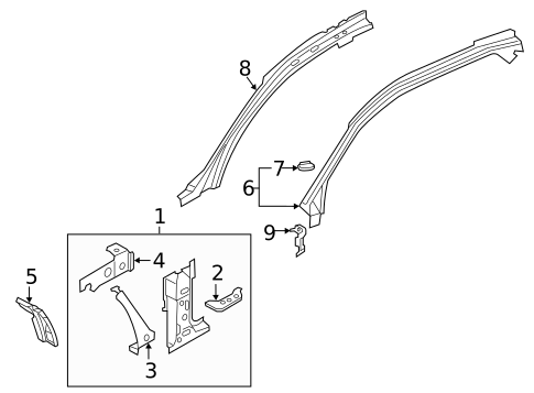Hinge Pillar for 2017 Audi RS7 #0