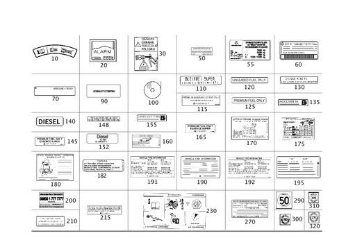 Type Plate, Guide Signs for 2005 Mercedes-Benz C55 AMG #0
