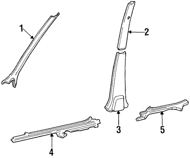 MB446828 - Body: Windshield Pillar Trim for Mopar Image
