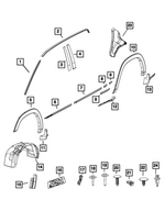 68289844AC - Exterior Ornamentation: Roof Molding, Right for Mopar Image