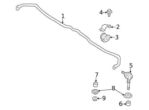 Stabilizer Bar & Components for 2002 Nissan Sentra #0