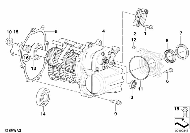 23007726370 - : 6-Gear Transmission, Black for BMW-Motorrad Image