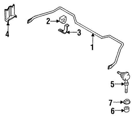 Stabilizer Bar & Components for 1996 INFINITI Q45 #0