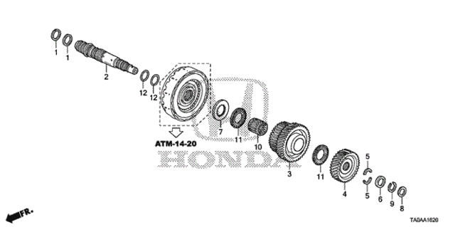 AT Third Shaft (V6) for 2012 Honda Accord #0