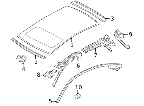 Roof & Components for 2004 Audi A8 Quattro #0