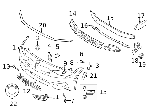 Bumper & Components - Front for 2015 BMW M3 #3