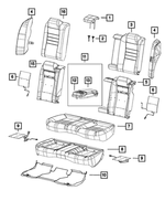 5YA39DX9AA - Interior Trim: Rear Headrest for Mopar Image