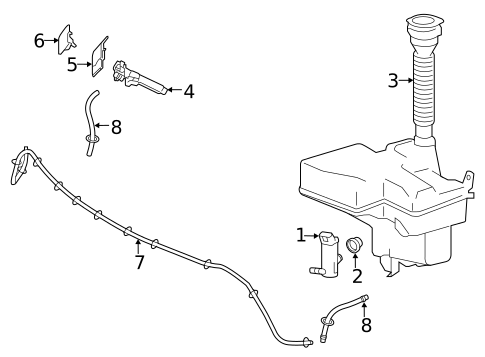 Washer Components for 2019 Lexus GS F #0