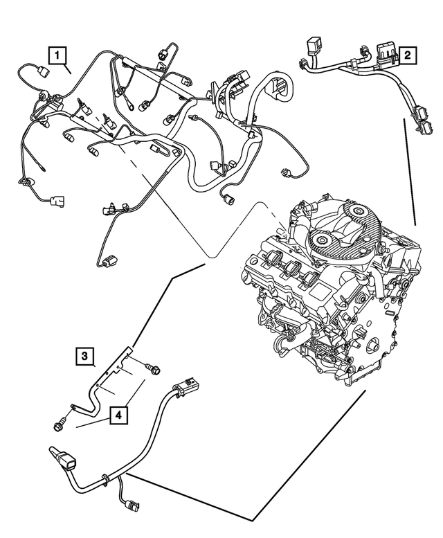 « 4801466AA – Electrical : Câblage Du Moteur Support pour Mopar Image »