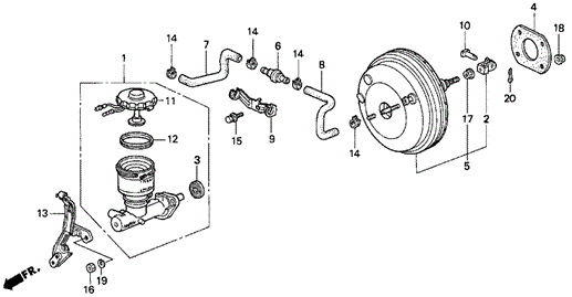 Brake Master Cylinder ('95-'96) for 1996 Acura TL #0