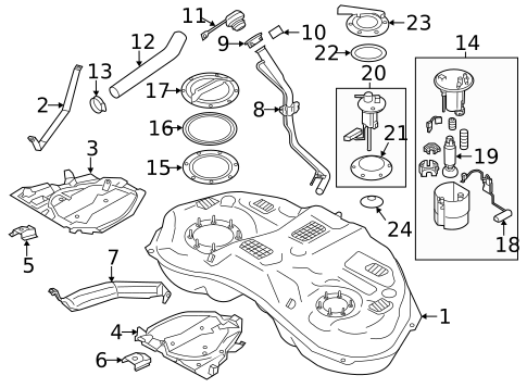 Fuel System Components for 2021 Subaru Forester #2