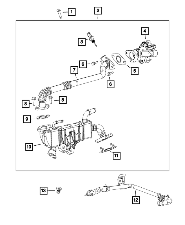 « 5281424AE – Emission Controls : Entre La Soupape RgÉ Et Le Refroidisseur Tube pour Mopar Image »