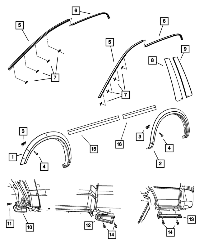 55372110AC - Exterior Ornamentation: Front Door Molding for Mopar Image