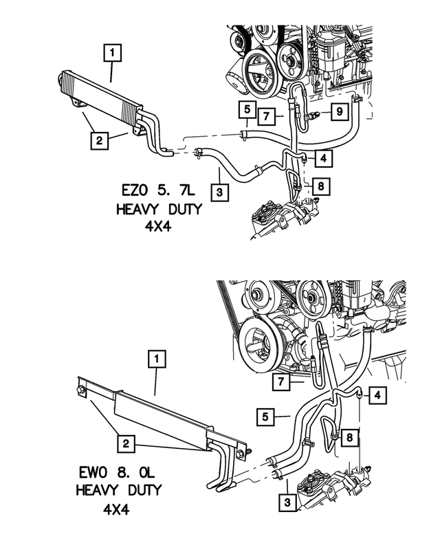 52113125AF - Steering: Power Steering Return Hose for Mopar Image image