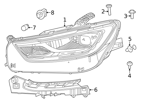 Headlamp Components for 2022 Chrysler Pacifica #0