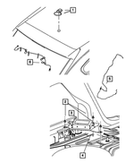 68032962AA - Electrical: Satellite Receiver Bracket for Dodge: Caliber | Jeep: Compass, Patriot Image