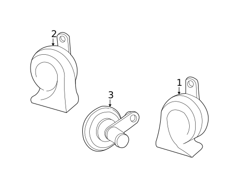 Horn for 2005 Lexus ES330 #0