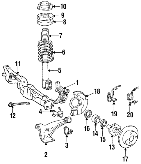 Front Brakes for 1993 Toyota Tercel #0