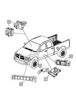 1NL82DK2AB - Electrical: Seat Switch Bezel for Dodge: Ram 1500, Ram 2500, Ram 3500 | Ram: 2500, 3500 Image