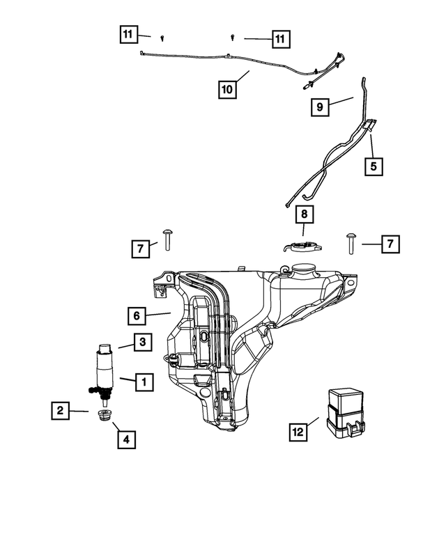 68028585AA - Electrical: Washer Reservoir Grommet for Mopar Image image