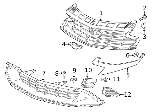 Grille & Components for 2022 Chevrolet Camaro #0