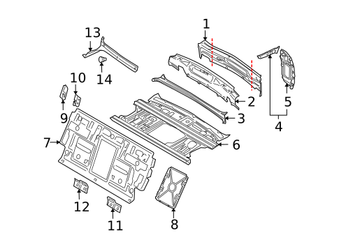Rear Body for 2009 Audi A8 Quattro #0