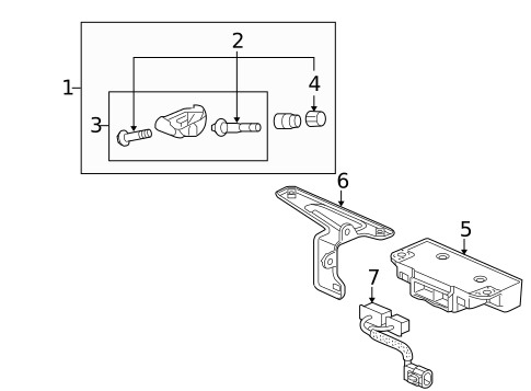 Tire Pressure Monitor Components for 2008 Honda Element #0