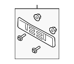 32296010 - Body: License Bracket for Volvo: XC40, XC40 Recharge Image