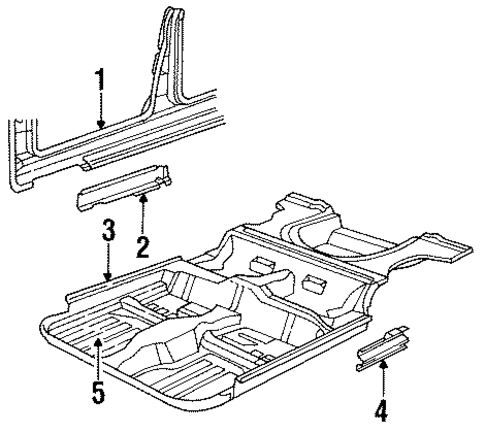 Rocker Panel for 1992 Pontiac Sunbird #1