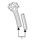 22802190 - Body: Inner Center Pillar for Cadillac: Escalade ESV, Escalade EXT | Chevrolet: Avalanche, Silverado 1500, Silverado 2500 HD, Silverado 3500 HD, Suburban 1500, Suburban 2500 | GMC: Sierra 1500, Sierra 2500 HD, Sierra 3500 HD, Yukon XL 1500, Yukon XL 2500 Image