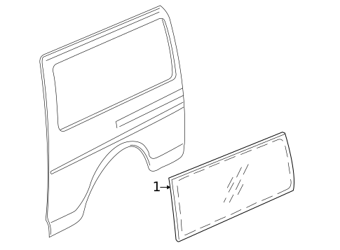 Glass & Hardware - Body Side for 1996 Chevrolet Express 3500 #1