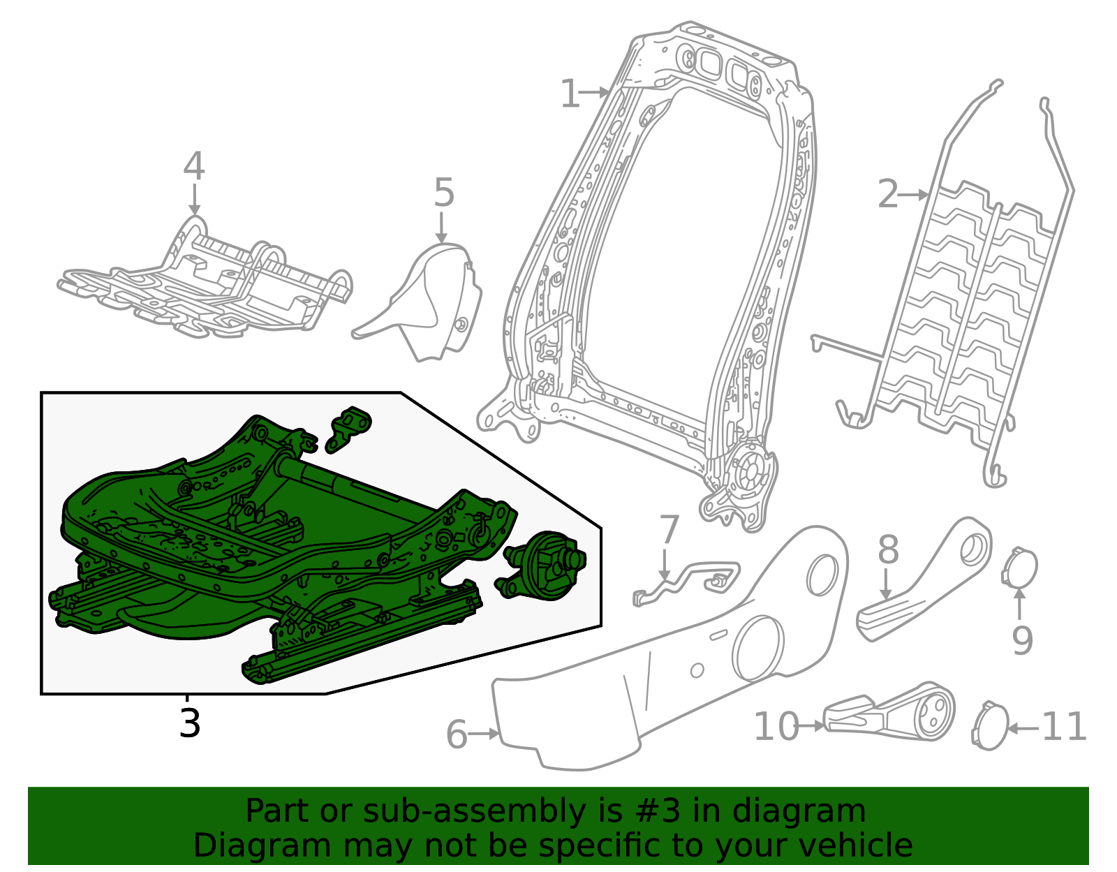 85612557 - High-Quality Seat Frame for AutoNation Parts