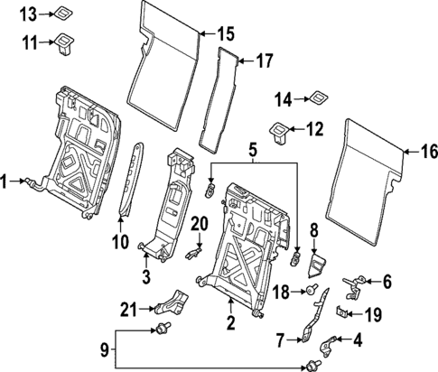 Rear Seat Components for 2024 Porsche Taycan #4