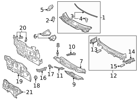 Cowl for 2012 Toyota Prius V #0