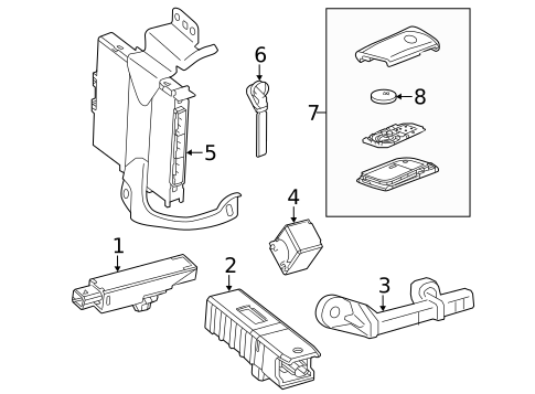 Keyless Entry Components for 2025 Lexus LX700h #1