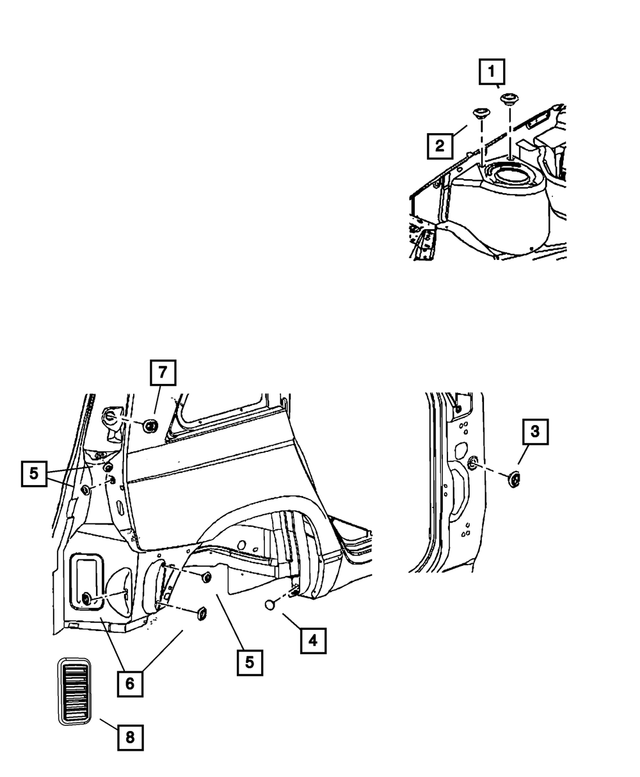 5005570AB - : A/C Air Exhauster, Left Side for Mopar Image