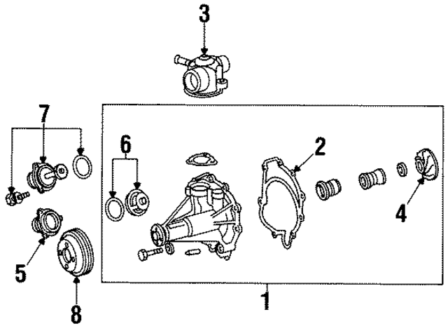 1162000315 - Cooling System: Engine Coolant Thermostat for Mercedes-Benz Image