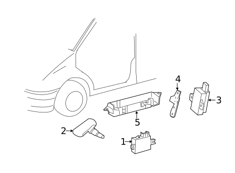 Tire Pressure Monitor Components for 2010 Mercedes-Benz Sprinter 3500 #0