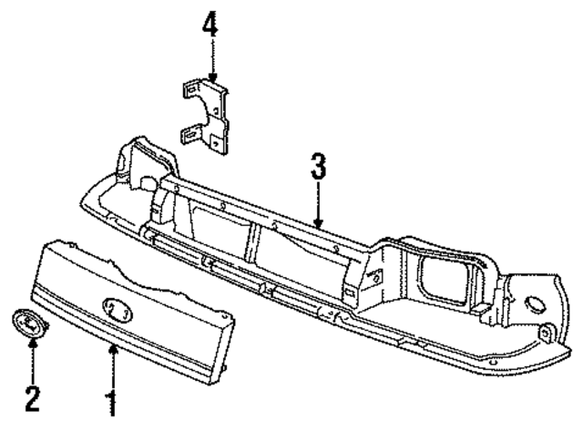F23Z8200A - Body: Grille for Ford: Tempo Image