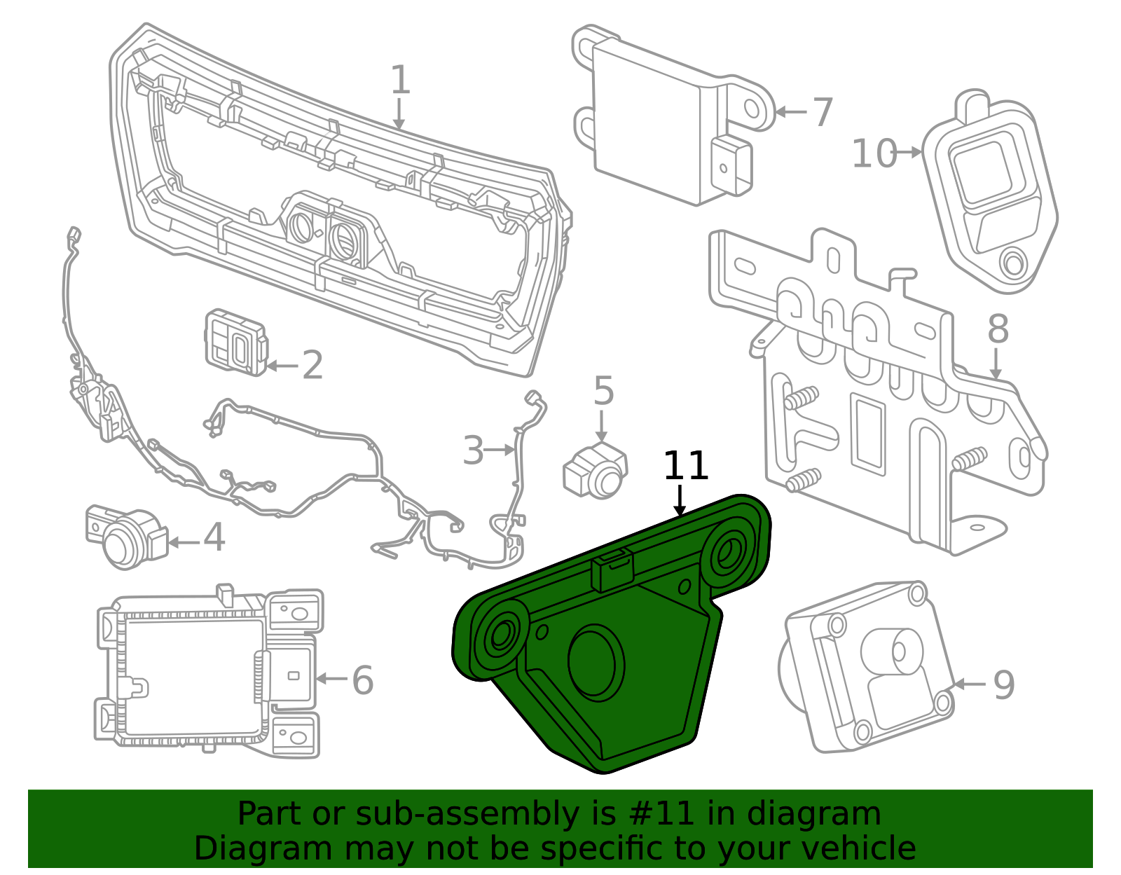 2024-2026 GMC Sierra EV Front Camera Front Bracket 85642817 GM ...