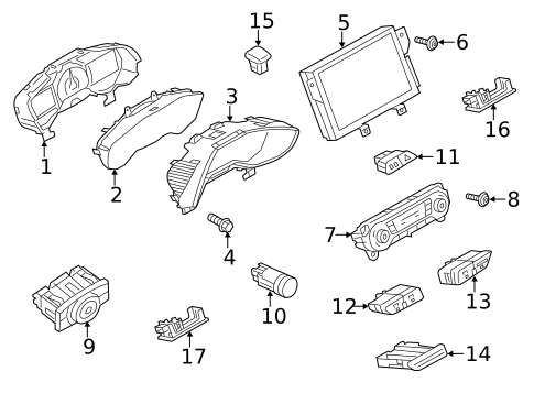 Cluster & Switches for 2017 Ford Focus #1